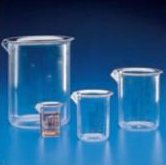 Vasos de precipitado de plástico transparente